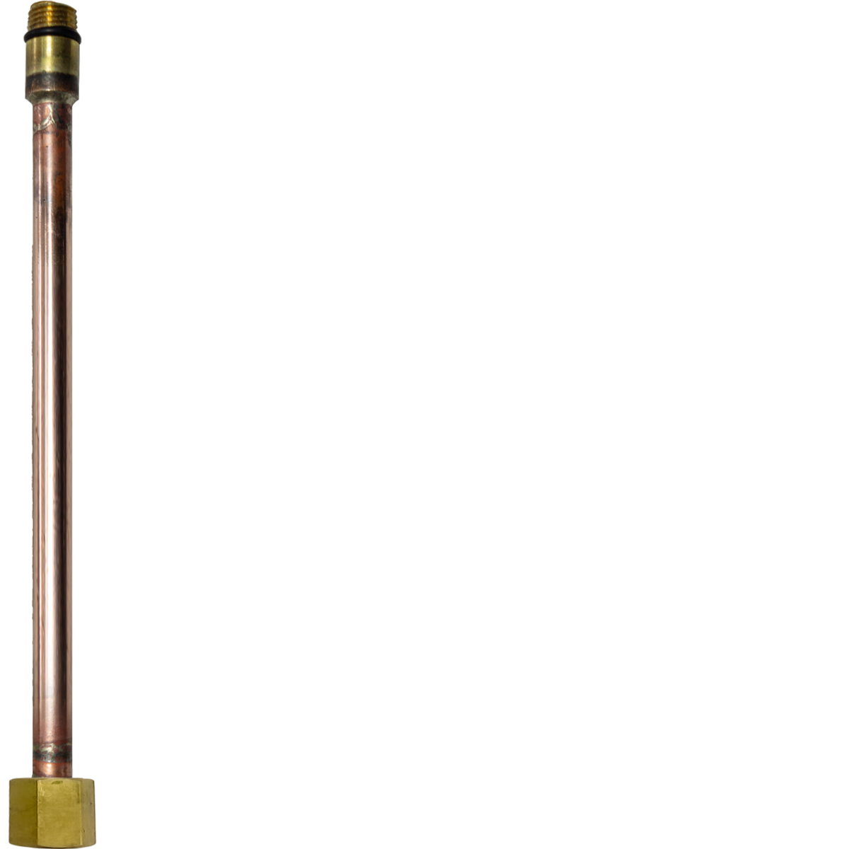 CU-Rohr Ø8 mm M10 AG x M15 ÜM 18 cm