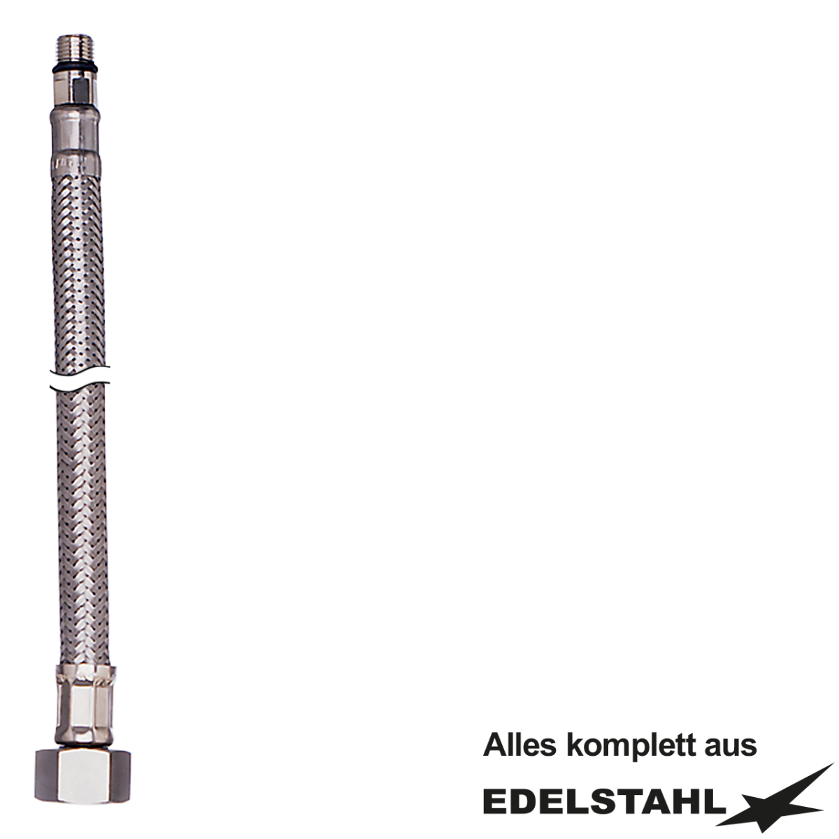 Verbindungsschlauch Ø 12 x 8 mm L 500 mm (Nippel L 17 mm) M10 x 3/8"