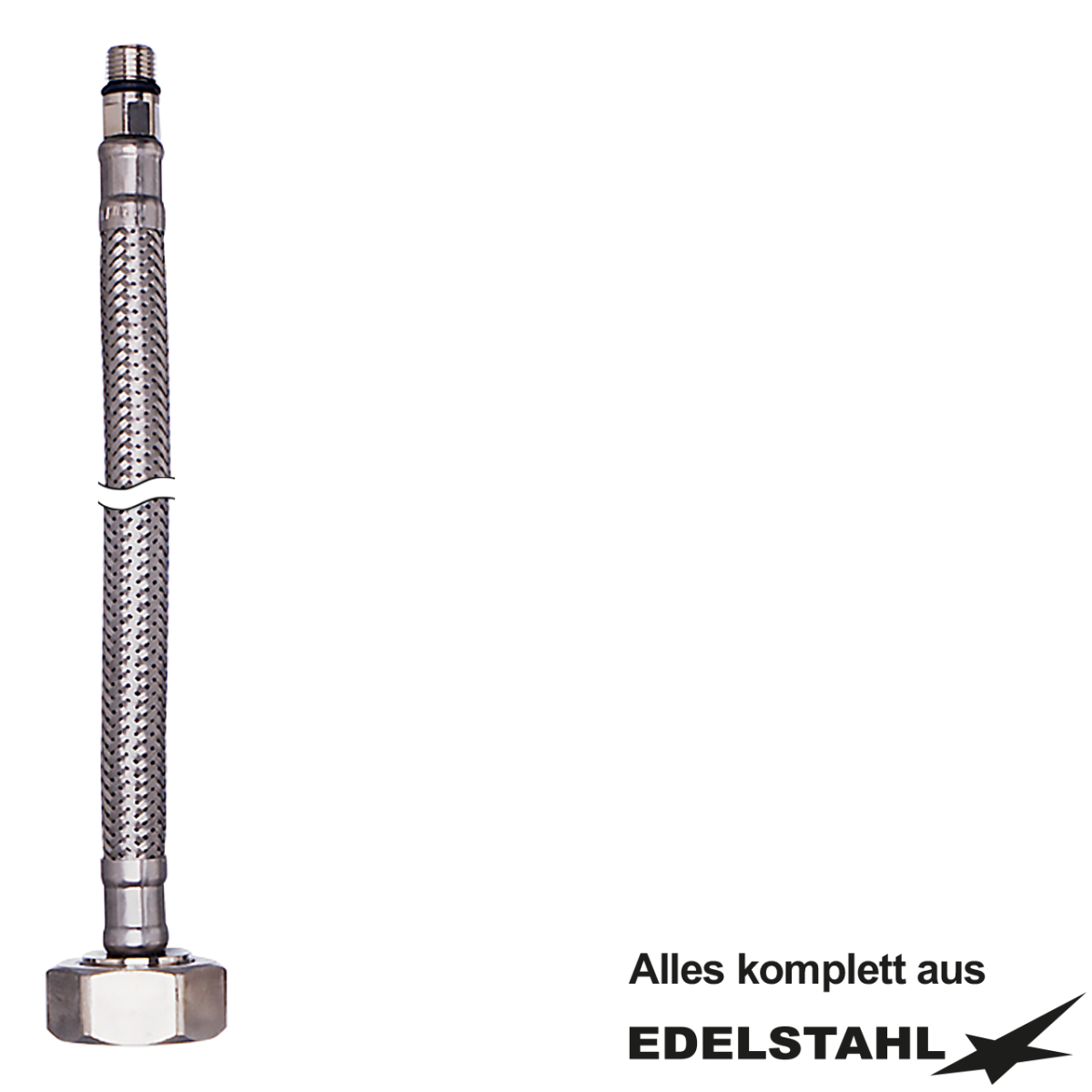 Verbindungsschlauch Ø 12 x 8 mm L 500 mm (Nippel L 17 mm) M10 x 3/4"