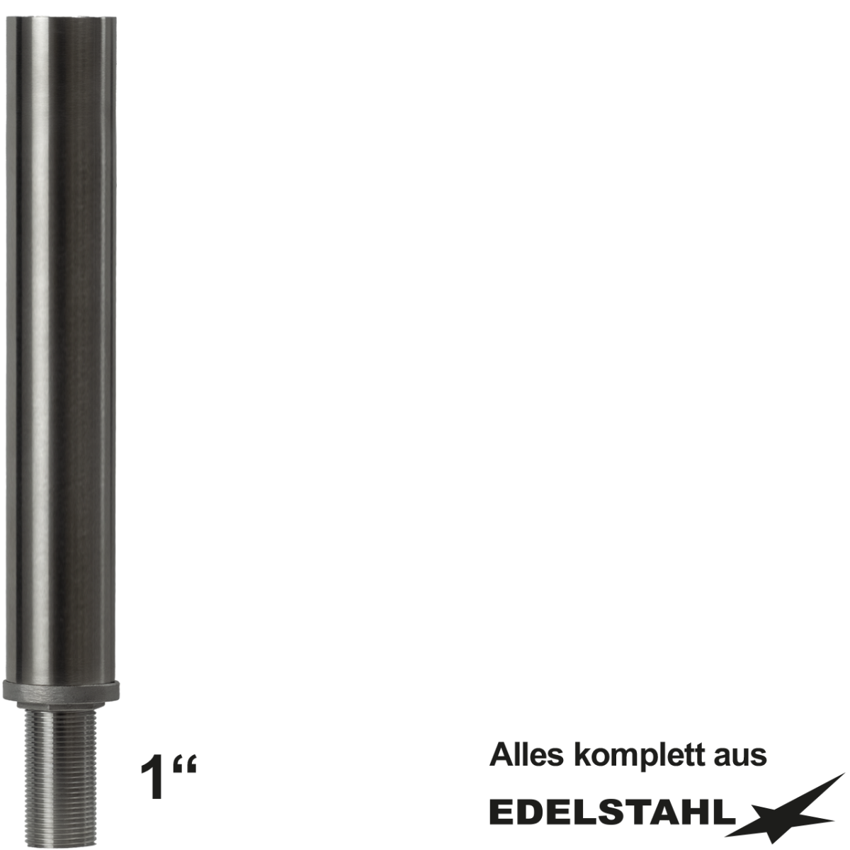 Standsäule Ø 50 mm mit Stutzen 1" aus Edelstahl