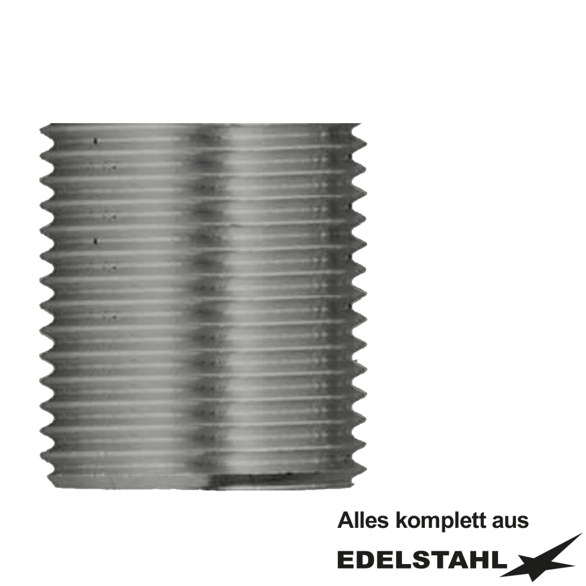Gewindenippel 3/4" x Ø 20 L 20 mm (AG x IG) für RV Edelstahl