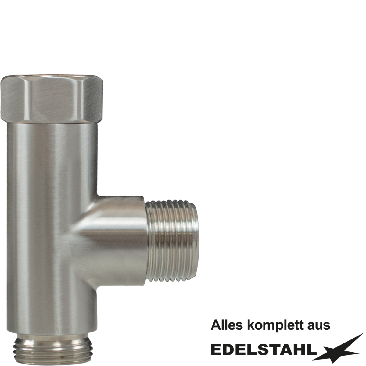T-Stück für Stutzen 3/4" unter Tisch Edelstahl