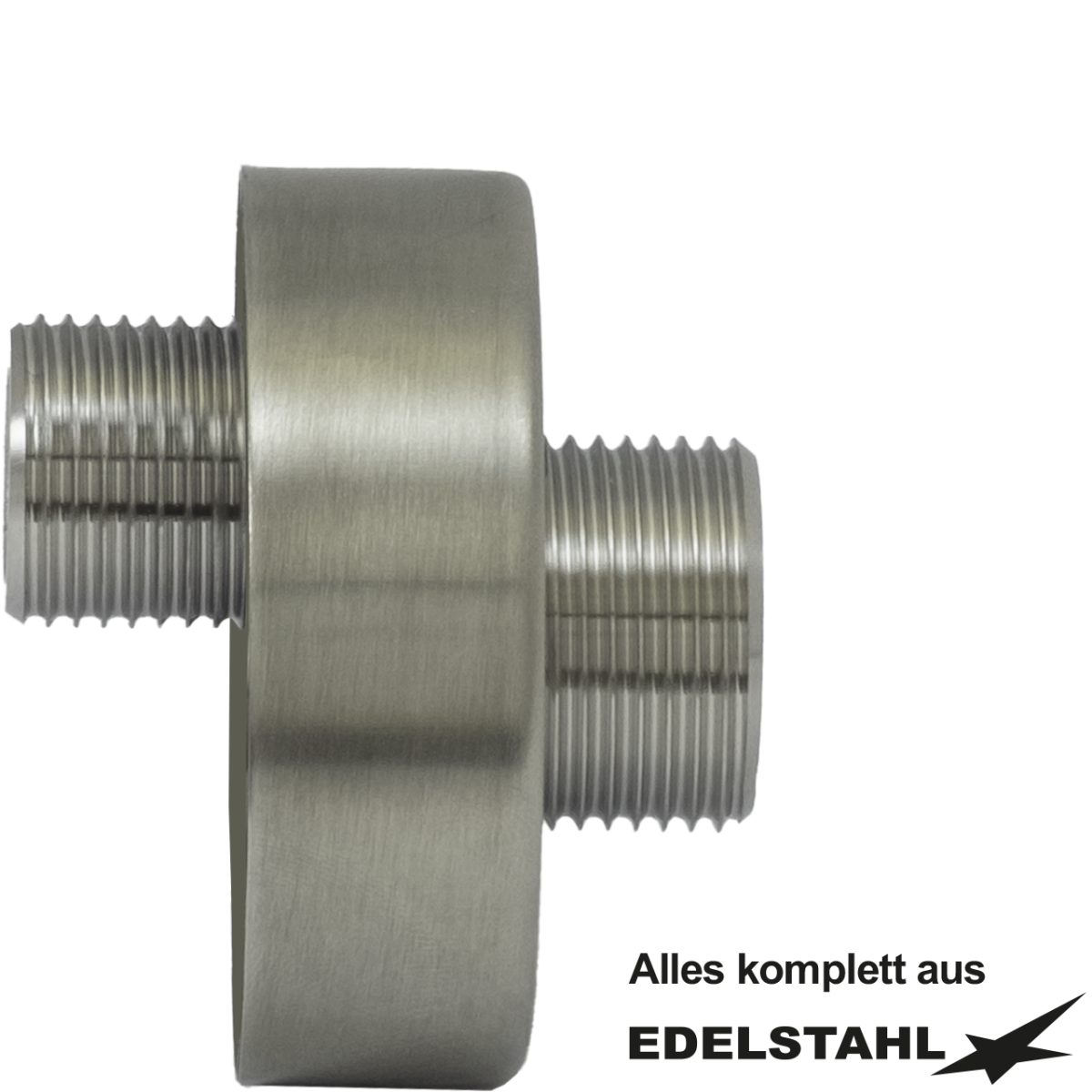 Wand-S-Anschluss 1/2" x 3/4" ± 10 mm Edelstahl (RV geht)