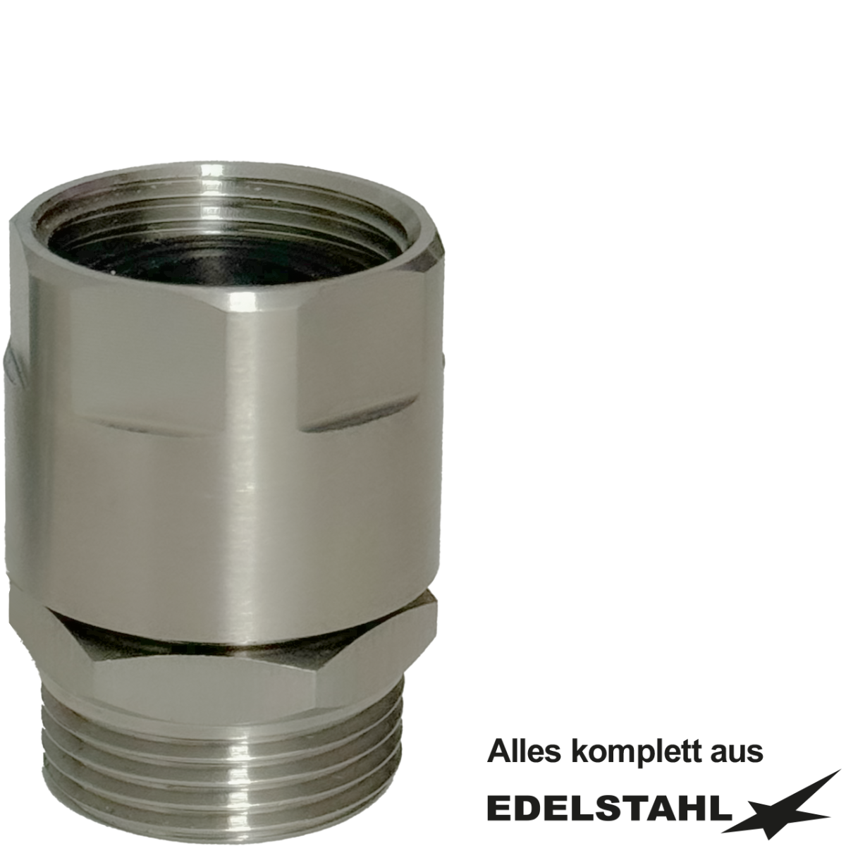 Rohrbelüfter mit Dichtung 3/4" IG x 3/4" AG - DN 20 Edelstahl