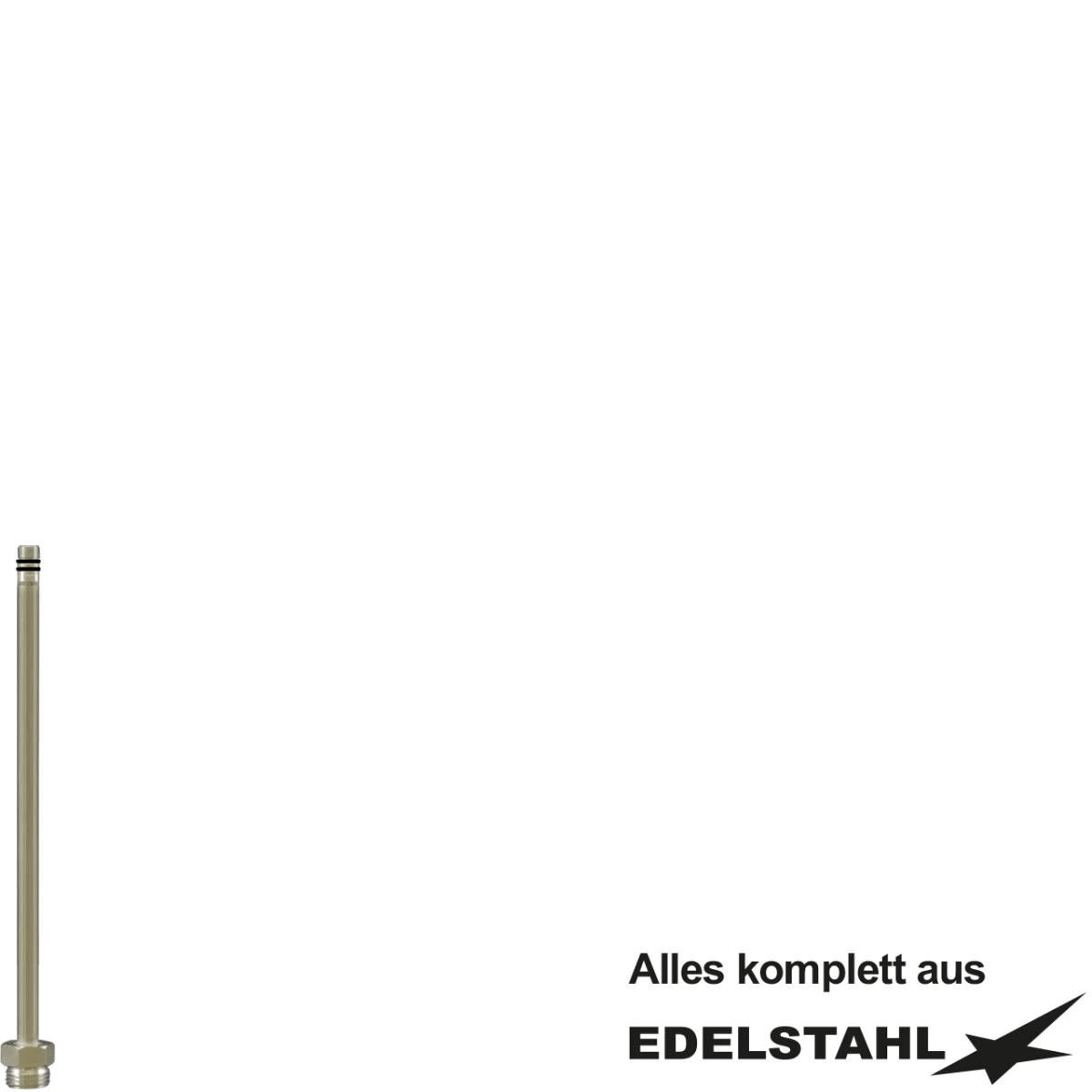 VA-Rohr Ø10 mm M10 AG x 1/2" AG