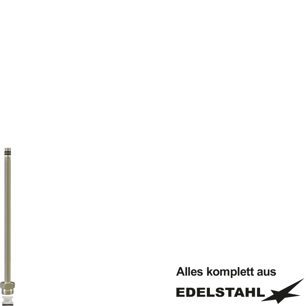 VA-Rohr Ø10 mm M10 AG x 1/2" AG mit RV