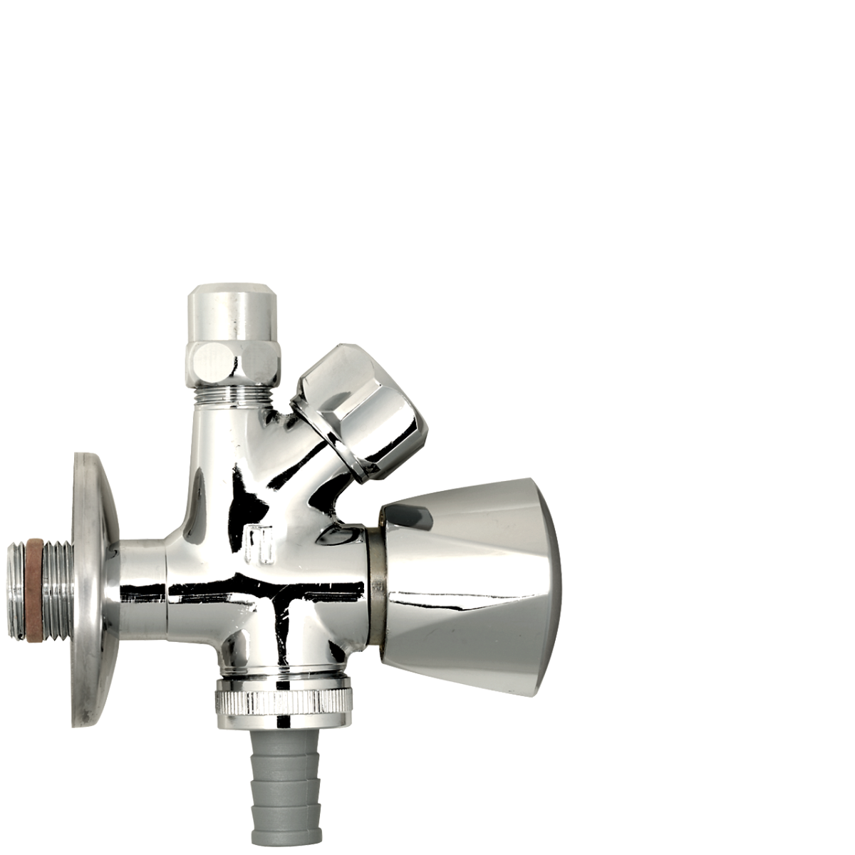 Kombinations-Eckregulierventil 1/2" verchromt