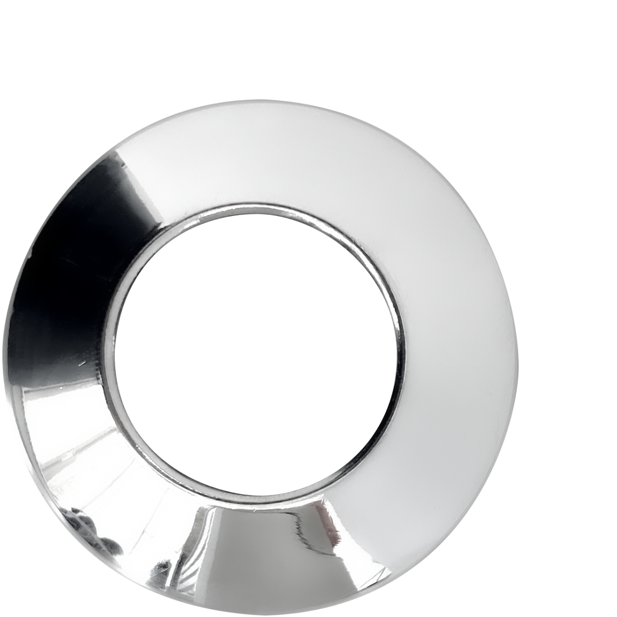 Schraubrosette Ø65 H10 1" verchromt aus Blech zu Schwalbrause und Wandventil