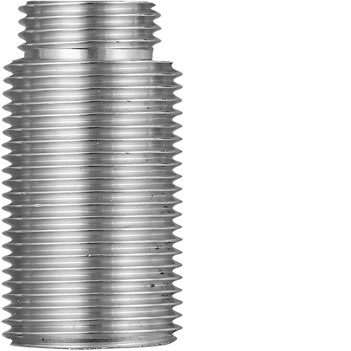 Gewindestutzen 3/4" x 1/2" Abgangsgewinde L 40mm vernickelt