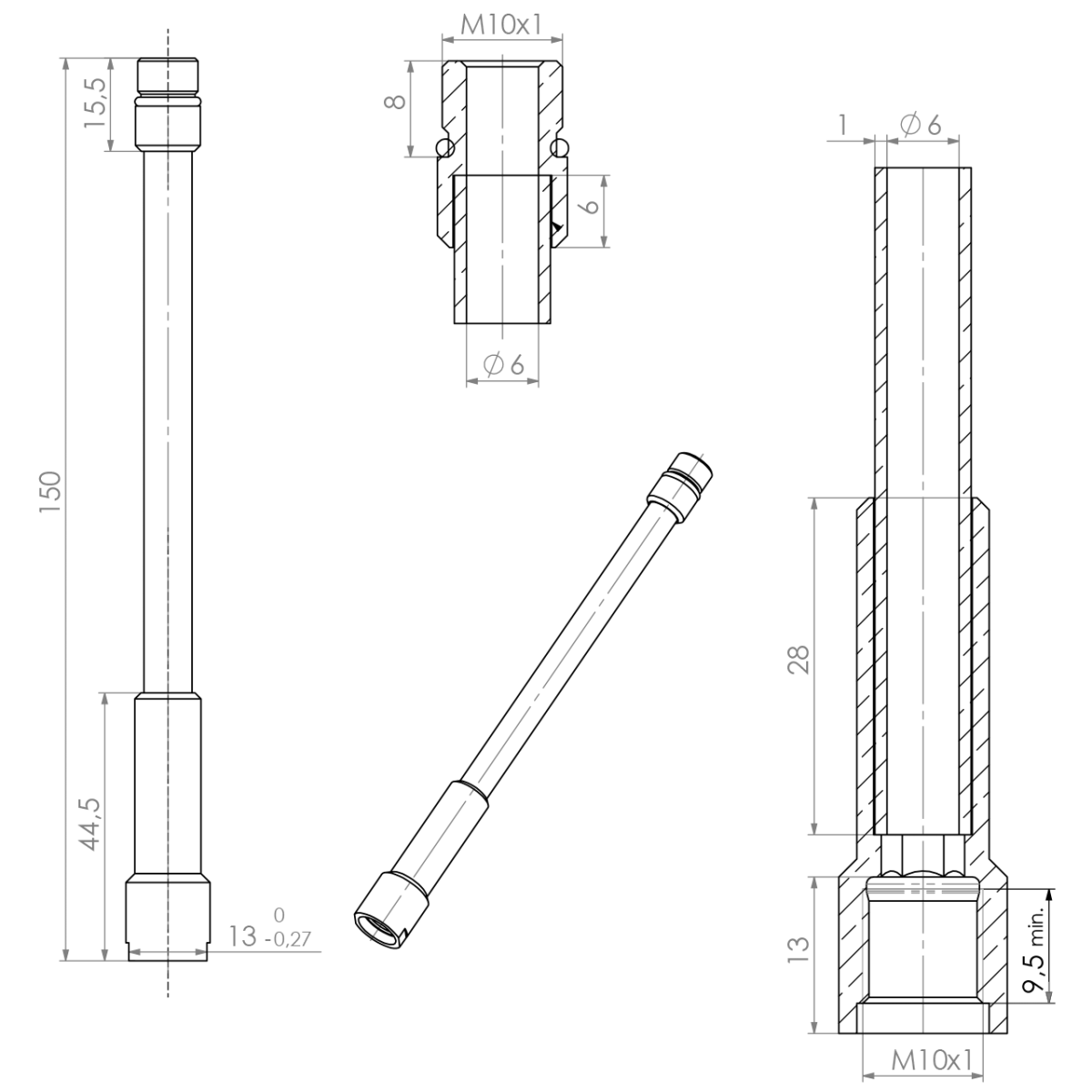 Kupferrohr 8x1 L12