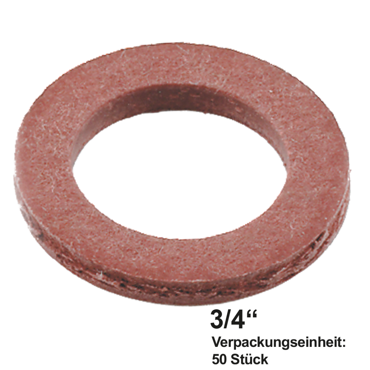 Flachdichtung hart 24 x 15 x 3 mm zu 3/4"