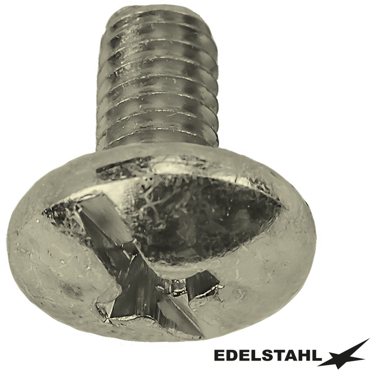 Schraube M4 zu 3- + 6-kant V2A-Griffen