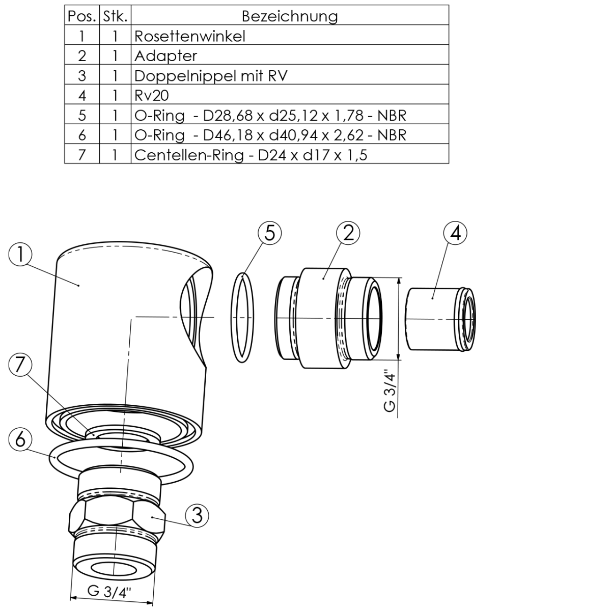 pro Wandanschlusswinkel Ø50 chrom Staffelpreise – Bild 3